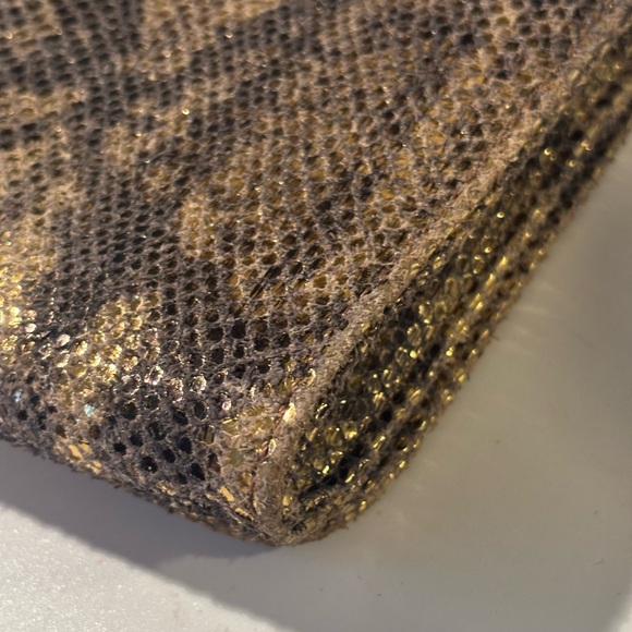 Michael Kors Leather Snake Clutch